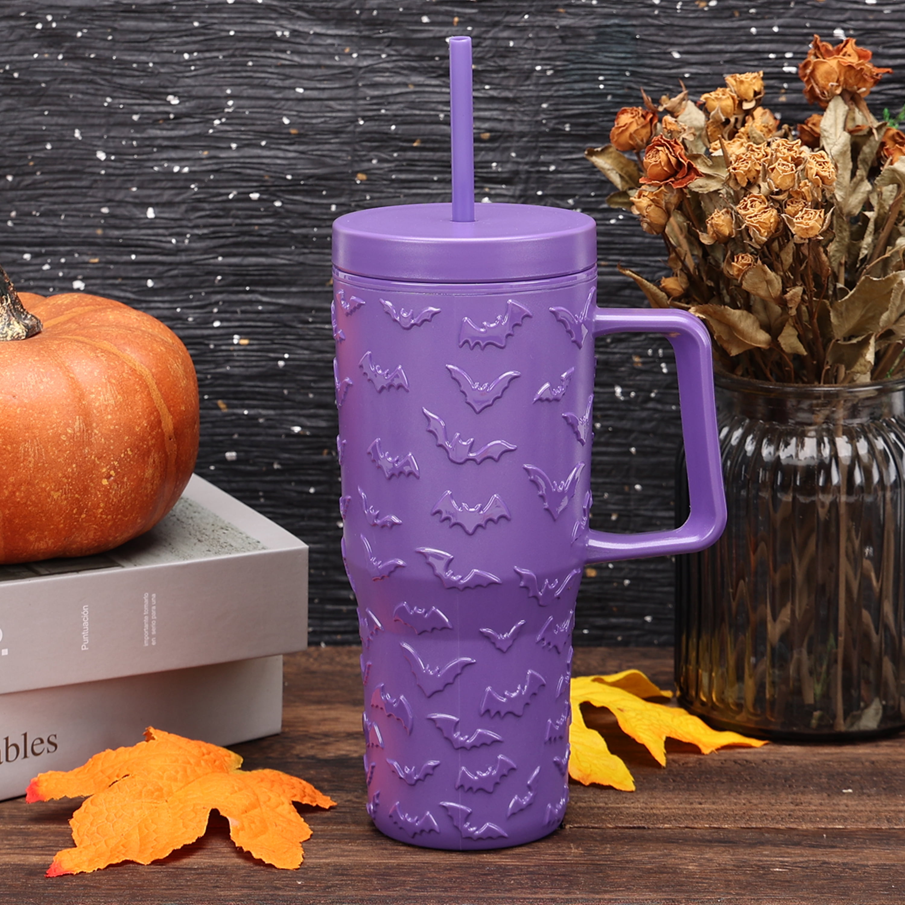 Way To Celebrate 31.6 oz Purple Acrylic Bat Tumbler