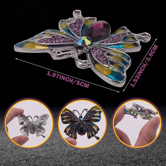 Vintage Jewelry Large Enamel Butterfly Corsage Lot Wedding Broach Insect Veil Pin Up Broches