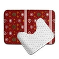 thumbnail image 6 of Honeii Merry Christmas Pattern Bathroom Anti-Skid Pad Bathroom Mat Vintage Seamless Pattern Not-Slip Toilet Rug Set, 6 of 6
