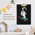 thumbnail image 7 of 12.5"x9" Astronaut on Skateboard Clipboards, Standard A4 Letter Size Nursing Clipboard with Low Profile Metal Clip Decorative Clip Board for Office Supplies,Gold, 7 of 7