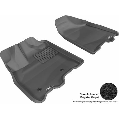 - 3D MAXpider 2013-2017 Toyota Sienna Front Row All Weather Floor Liners in Black Carpet