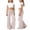 Pink-b, variant on XINXIAOO Kids Fold Over Pants Girls Y2K Navy Low Rise Bell Bottoms Yoga Pants Wide Leg Pants Size 5-6 Years Girls Pants