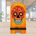 thumbnail image 3 of The Skull Cell Phone Stand Halloween Decor | Wood Mobile Tablet Holder Charging Station Organizer - 892031, 3 of 11