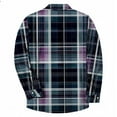 thumbnail image 3 of dazeni Teen Boys Long Sleeve Plaid Shirt Lightweight Fall Button Up Shirts with Chest Pocket Casual Lapel Twill Classic Fit Dress Shirts Dark Blue, 3 of 3