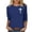 A-Dark Blue, variant on 3/4 Length Sleeve Womens Tops Fashion Cross Inspirational Religious Christian T-Shirt Funny Print Tees Shirt Oversized Crewneck Tunic Blouse B-Gray M