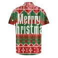 thumbnail image 4 of Elvqul Mens Shirts Ugly Graphic Christmas Button up Short Sleeve Shirts for Men Big and Tall, 4 of 5