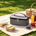 thumbnail image 6 of Large Insulated Lunch Bag Cooler Tote with Zipper Closure for Adults, Soft Lunch Box Cooler Bag with Top Handle for Men and Women, Portable Durable Lunch Tote Bag for Work Travel Office, 6 of 7