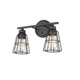 thumbnail image 3 of 3382-MB Millennium Lighting 2 Light Bath Vanity-10.5 Inches Tall and 15.25 Inches Wide-Matte Black Finish, 3 of 5