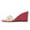 Pink, variant on XYD Women Woven Strap Wedge High Heel Slide Sandals Square Open Toe Slip On Mules Elegant Beach Dressy Shoes Size 14 Brown
