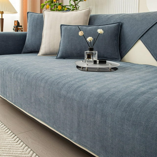 NAOJIE 27.5x60-In Sofa Cover & Four Seasons Universal Modern Simple Sofa Cushion-Turquoise,Couch Covers For Sofa,Sectional Couch Covers,Sectional Sofa Covers Washable