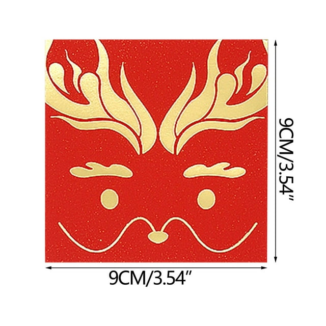 Sac à Cartes Cadeau Enveloppe Rouge 2024 avec Estampage à Chaud en Feuille d'Or Nouvel An Chinois