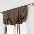 thumbnail image 6 of Sexy Dance Tie up Blackout Curtain for Bathroom Kitchen,Adjustable Balloon Roman Curtains for Small Window,Room Darkening Valance Shades Drapes Panel Rod Pocket,Brown,30" x 54", 6 of 7