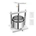 thumbnail image 1 of KFFKFF 1.45 Gal/5L Fruit Wine Press, 2 Stainless Steel Barrels, Manual Juice Maker, Cider Apple Grape Tincture Honey Olive Oil Making Press with Triangular Handle for Outdoor Kitchen Home, 1 of 9