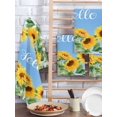 thumbnail image 2 of Sunflowers Kitchen Dish Towels for Drying Dishes Set of 2, Yellow Summer Botanical Elegant Flowers Waffle Weave Microfiber Hand Tea Bathroom Towels Quick Dry & Absorbent Towel 15.7x23.6, 2 of 7