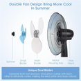 thumbnail image 4 of Pemberly Row 16'' Plastic and Iron Adjustable Oscillating Pedestal Fan in Black, 4 of 9