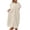 Beige, variant on Women's Button Down Hooded Robes Absorbent Quick Dry Short Sleeve Bathrobe Casual Coral Fleece Spa Bath Shower Cover Up
