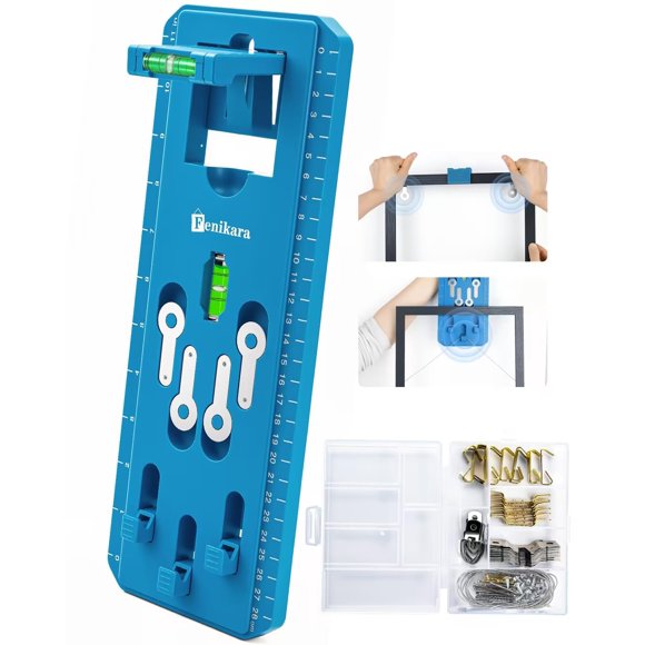 Kit para colgar cuadros Fenikara de 87 piezas con nivel y ganchos