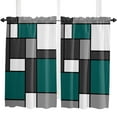 thumbnail image 5 of Geometry Blue-green Abstract Curtain Home Decoration Living Room Short Curtains Window Treatments For Kitchen Bedroom, 5 of 6