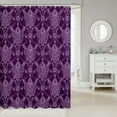 thumbnail image 2 of Adults Purple Vintage Damask Floral Shower Curtain Antique Drawing Classical Paisley Bathroom Shower Curtain Set 72"x72" Gothic Bohemia Boho Floral Bath Curtain Hotel Style, 2 of 5
