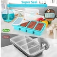 thumbnail image 5 of Silicone Freezer Tray With Lid - Food Molds- Large Ice Cube 4-pack Container Freeze & Store Soup  Sauce Broth Leftovers Makes 4 1 Cup, 5 of 7