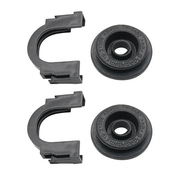 2 Set Upper Radiator Fix Bracket w/ Bushing For Nissan 21542-CA000, 21506-6M100