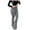 Gray, variant on Aoochasliy Plus Size Womens Pants with Pockets Women Solid Color Solid Flared High Jeans Flares Ankle Trendy Pants Trouser