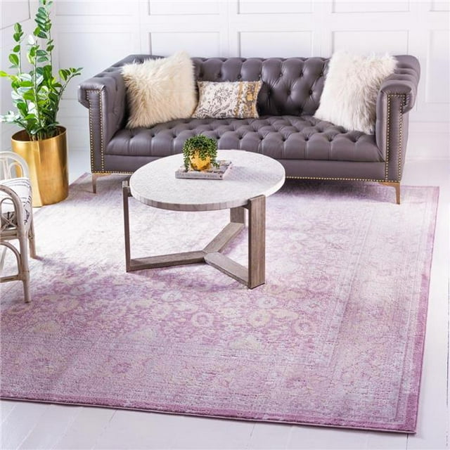 Unique Loom 3144589 8 x 8 ft. Birch Leila Square Rug, Violet