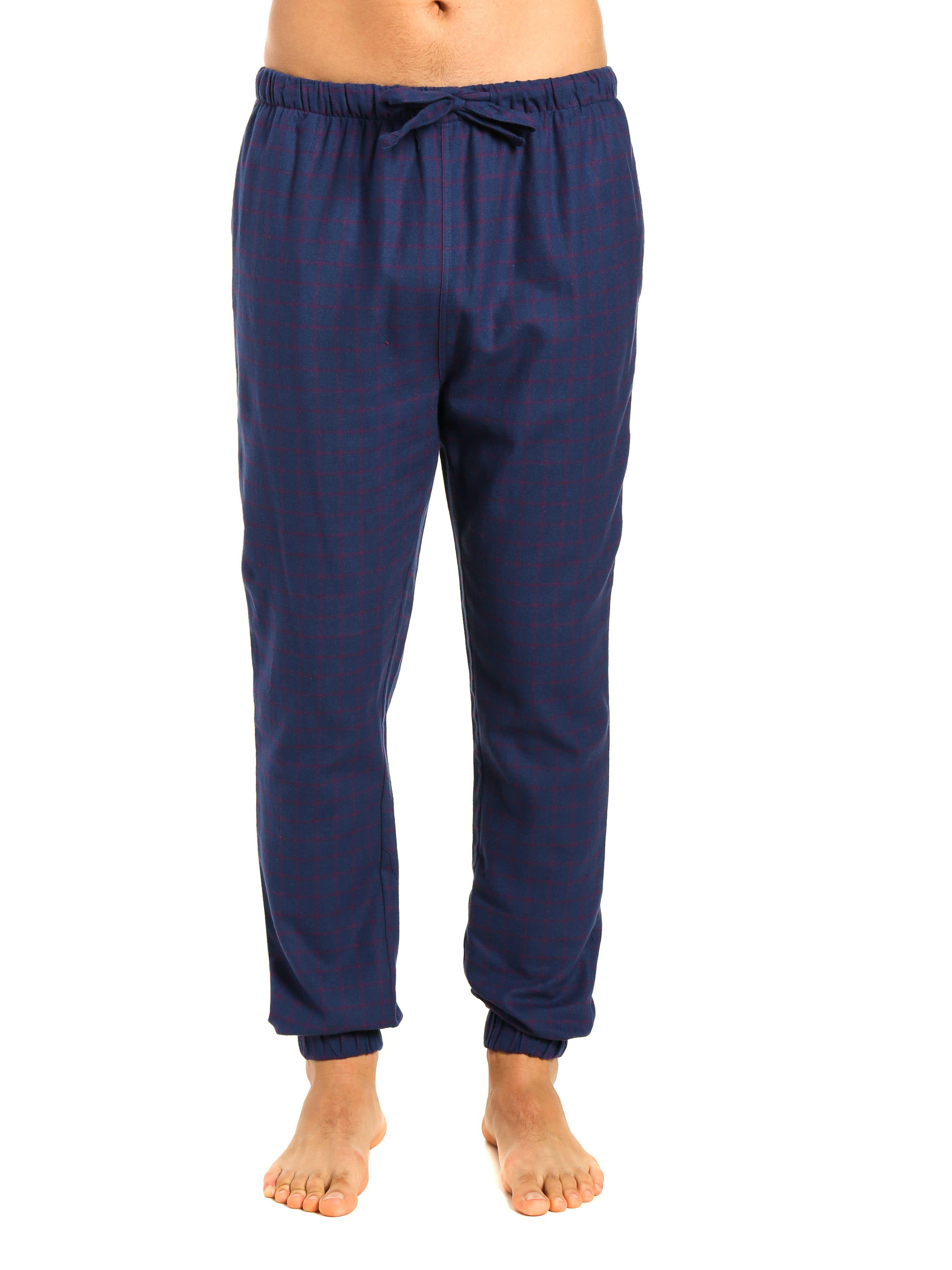 Noble Mount Mens 100% Cotton Flannel Jogger Lounge Pants - Walmart.com