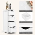 thumbnail image 5 of Giantex 4-Drawer Bathroom Storage Cabinet, Floor Cabinet w/Cut-out Handles, Freestanding Side Storage Cabinet for Bedroom, 5 of 8