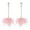 Pink, variant on Grandest Birch 1Pair Drop Earrings Flower Petals Pendant Ear Decoration Alloy Women Long Dangle Earrings for Birthday Party Resin,