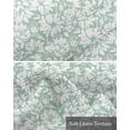 thumbnail image 6 of Abstract Green Flower Linen Curtain Valance for Bedroom/Bathroom/Kitchen/Office/Living/Dining Room Window,Spring Summer Botanical Daisy Rod Pocket Topper Decorative Cafe Drapes Panel 42"x18", 6 of 6
