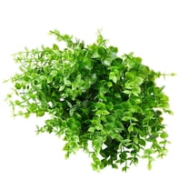 8 Pcs Artificial Boxwood Stems,Outdoor UV Resistant Plastic Faux Plants,Fake Foliage Shrubs Greenery for Garden,Office,Patio,Wedding,Indoor Decoration