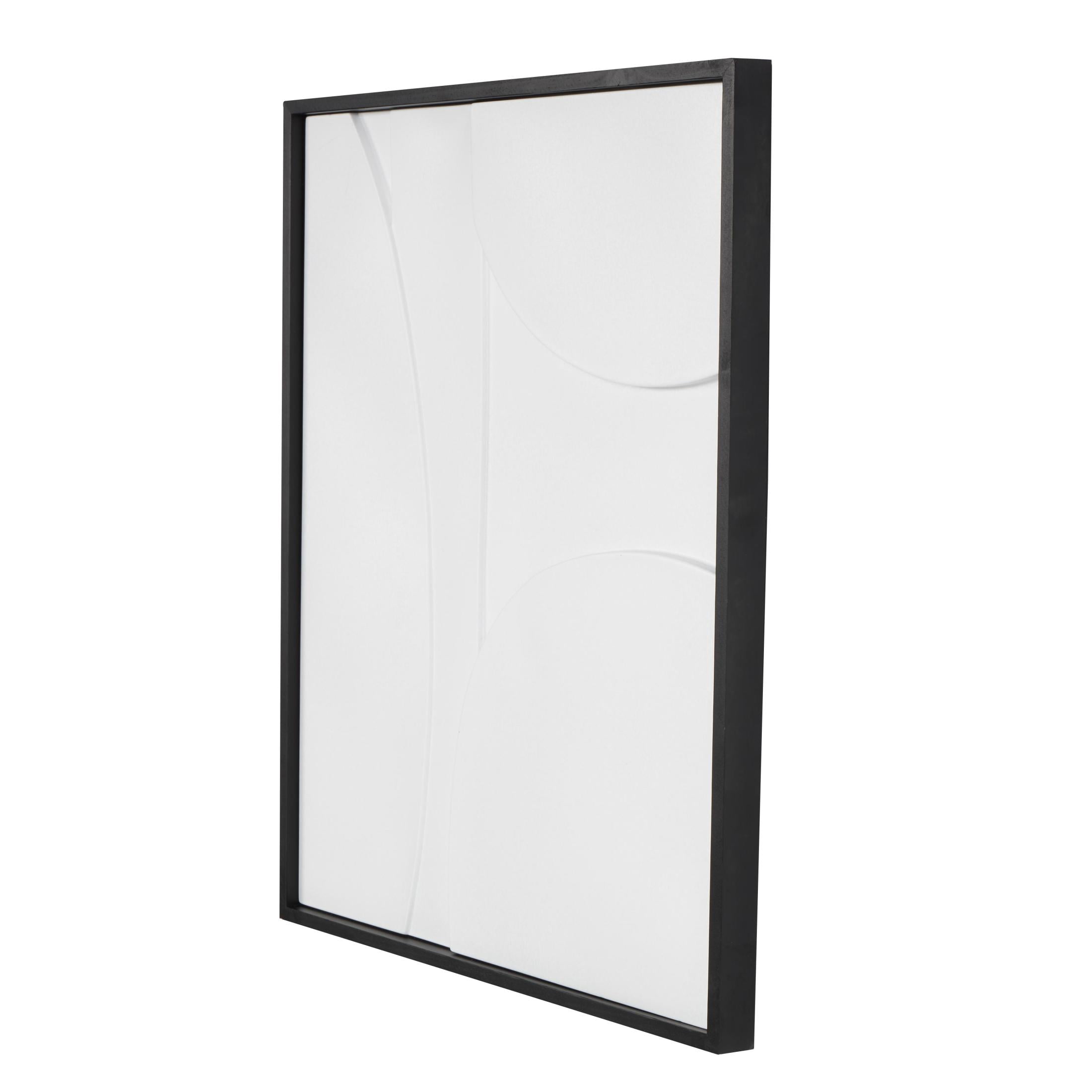 26" x 31" Geometric Framed Wall Art with Black Wooden Frame, by DecMode