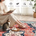 thumbnail image 5 of Ultrug Vintage Rugs Soft Accent Area Rug for Bedroom Living Room Home Decor Carpet,7'x10',Red Blue, 5 of 7