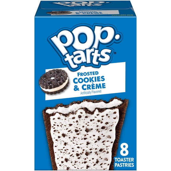 Pop-Tarts Frosted Cookies and Crème Toaster Pastries, Breakfast Foods, Shelf-Stable, 13.5 oz (8 Count)