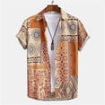 thumbnail image 4 of Camisa de arte abstracto vintage para hombre, blusa con solapa de manga corta con estampado 3D, ropa de calle de verano a la moda para playa, ropa para mujer y niño, 4 of 5