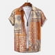 thumbnail image 3 of Camisa de arte abstracto vintage para hombre, blusa con solapa de manga corta con estampado 3D, ropa de calle de verano a la moda para playa, ropa para mujer y niño, 3 of 4