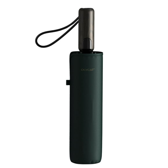 Paraguas de viaje plegable, fuerte protección solar, paraguas personal, ligero. Verde