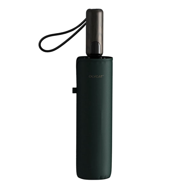 Paraguas de viaje plegable, fuerte protección solar, paraguas personal, ligero. Verde