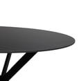 thumbnail image 2 of MUNDO IN MUEBLES Mesa de Comedor ALATRI 1349 Negro | Cubierta Redonda de Piedra Sinterizada | Base Metálica Resistente con Niveladores | Fácil Armado y Diseño Moderno | Ideal para Comedores, 2 of 8