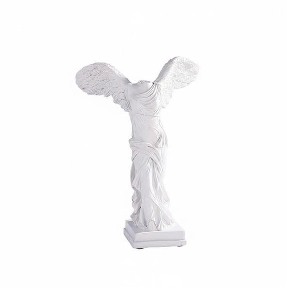 Abbraccia Winged Victory Statue Goddess Sculpture Resin Reproduction Marble Look for Home Office Study Decor Enthusiasts