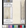 thumbnail image 2 of MOSAIC DOUBLE SWAG FABRIC SHOWER CURTAIN, LINER AND 12 ROLLER HOOKS, BROWN, 2 of 2