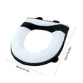 thumbnail image 3 of Household Toilet Seat Cushion, Use Knitted Toilet Seat Cover, Season Washable Toilet Seat Cushion, Soft Comfortable Bathroom Pad, Ergonomic Home Toilet Accessory, Easy Care Cushion, 3 of 6