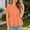 Orange Tops, variant on Casual Blouses For Women Summer Seasonal Puff Sleeve Tops Lightweight Relaxed Fit Short Sleeve Blouse Featuring Pleated Detail And Typography Print Trendy Shirt