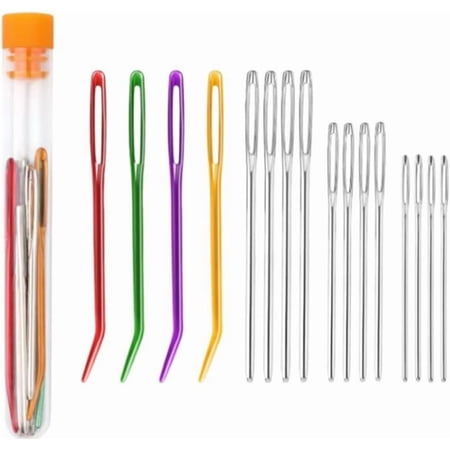 Knitting Neddles sets including Aluminum Big Eye Needles Mixed color 100x13mm