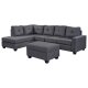 thumbnail image 5 of Reversible Sectional Sofa with Storage Ottoman 1100lbs Weight Capacity Rivet Ornament L-Shape Couch Living Room Furniture, 5 of 8