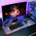 thumbnail image 6 of Large RGB Gaming Mouse Pad Led Glowing Mousepad Non-Slip Rubber Base 13 Light Modes 31.5x11.8 Hot Air Balloons Floating in Sky, 6 of 6