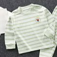 thumbnail image 5 of TOWED22 Boys Girls Pajamas 2Piece Toddler Kids Pjs Sets Cotton Toddler Clothes Fall Winter Sleepwears 3 6 9 12 18 24 Months 2 3 4 5 6 7 8 9 Years(Green,6-12 M), 5 of 6