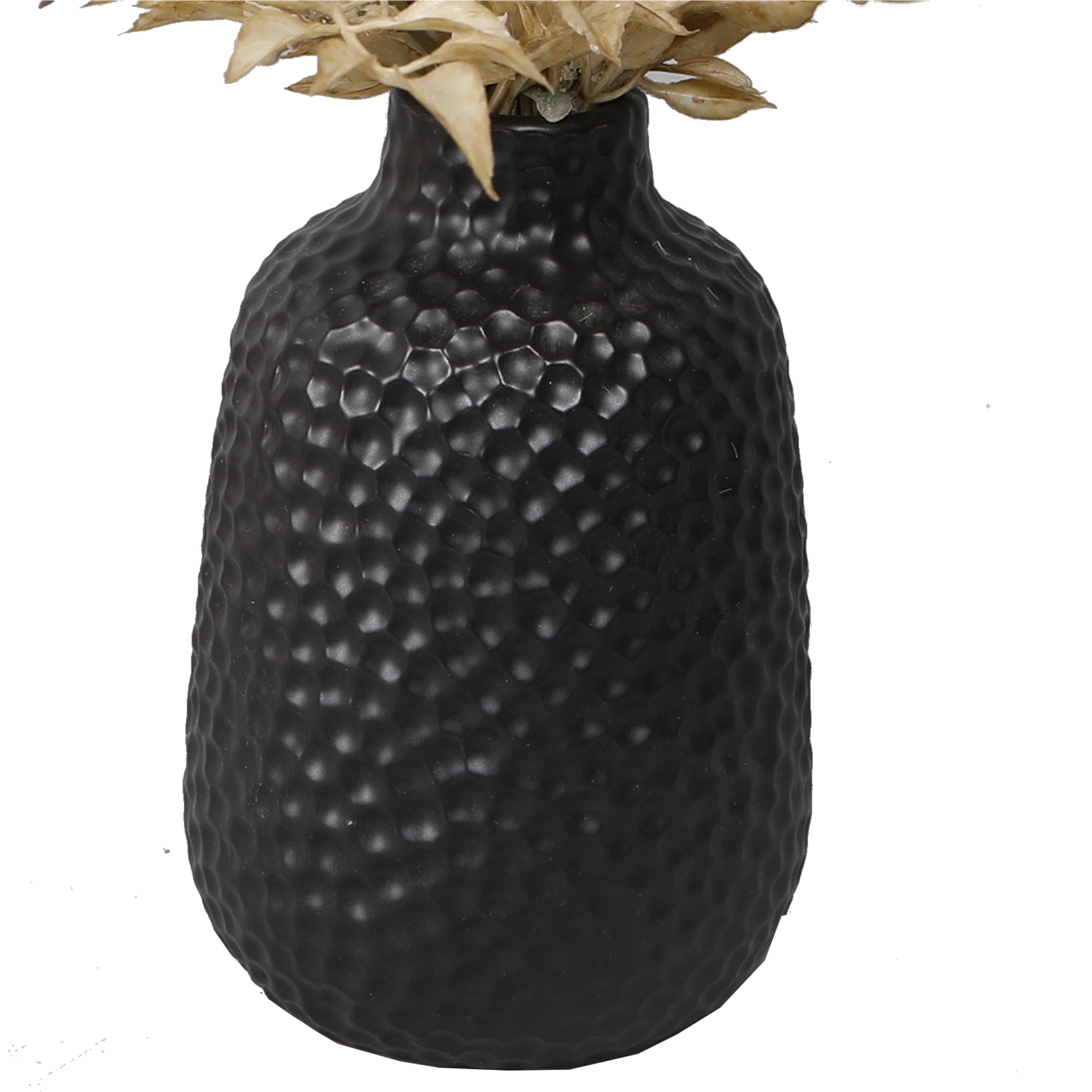 Home Decor Collection Flora Bunda 14" Artificial Fall Floral Arrangement in Matte Black Ceramic Vase for Tabletops - 1.4 lb.