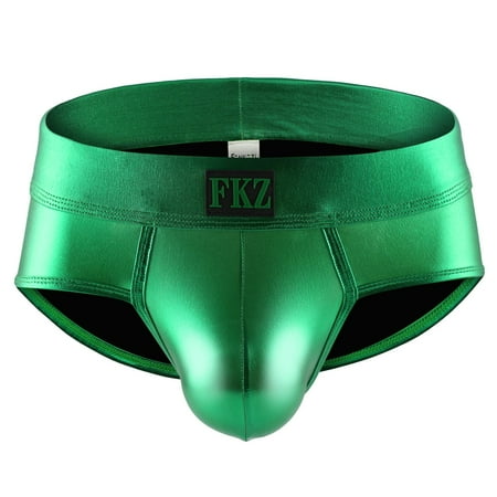 Xihbxyly Trendy Lingerie Panties  Imitation Leather Ice Silk Sexy Boxer Briefs Men s Low Waist Boxer Briefs  Stretchy Breathable Cotton Panties
